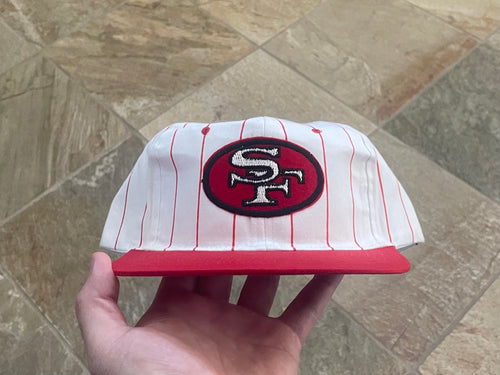 San Francisco 49ers Vintage Hat Snapback Cap 90s White Pinstripe