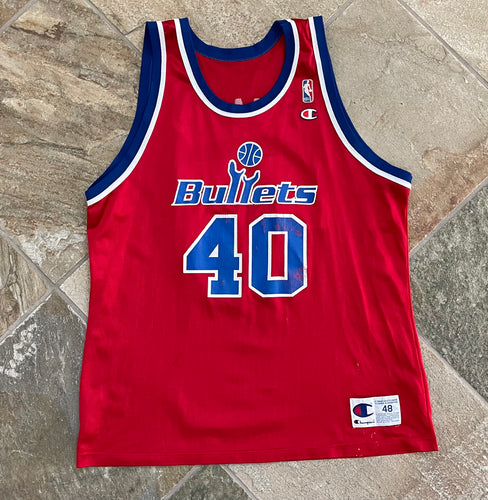 Vintage Washington Bullets Calbert Cheany Champion Basketball Jersey, Size 48, XL