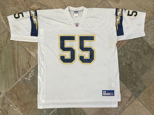 Vintage San Diego Chargers Junior Seau Reebok Football Jersey, Size XXL