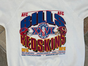 Vintage Buffalo Bills Super Bowl XXVI Football Sweatshirt, Size Medium