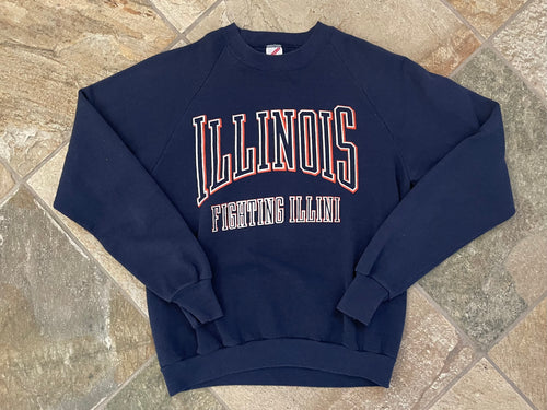 Vintage Illinois Fighting Illini College Sweatshirt, Size Large