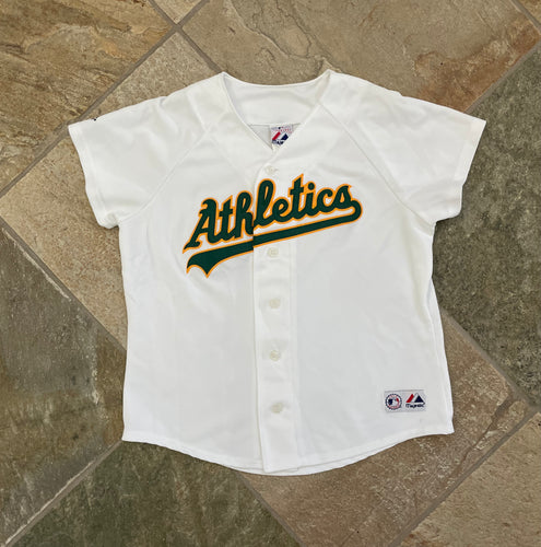 Vintage Oakland Athletics Majestic Women’s Baseball Jersey, Size Large