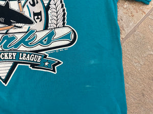 Vintage San Jose Sharks Trench Hockey TShirt, Size Large