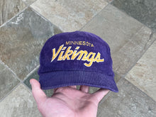 Load image into Gallery viewer, Vintage Minnesota Vikings Sports Specialties Script Corduroy Strapback Football Hat