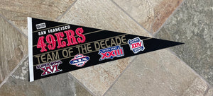 Vintage San Francisco 49ers Team of the Decade Football Pennant