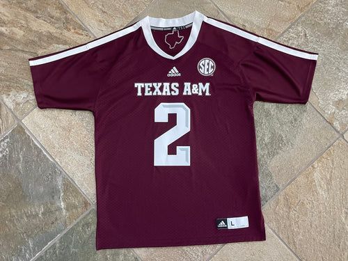 Vintage Texas A&M Aggies Johnny Manziel Adidas College Football Jersey, Size Large