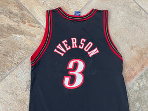 Vintage Philadelphia 76ers Allen Iverson Champion Basketball Jersey, Size Youth Large, 14-16