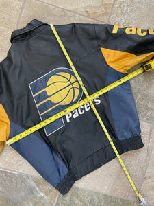 Vintage Indiana Pacers Carl Banks Leather Basketball Jacket, Size Large