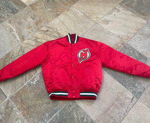 Vintage New Jersey Devils Starter Satin Hockey Jacket, Size Large
