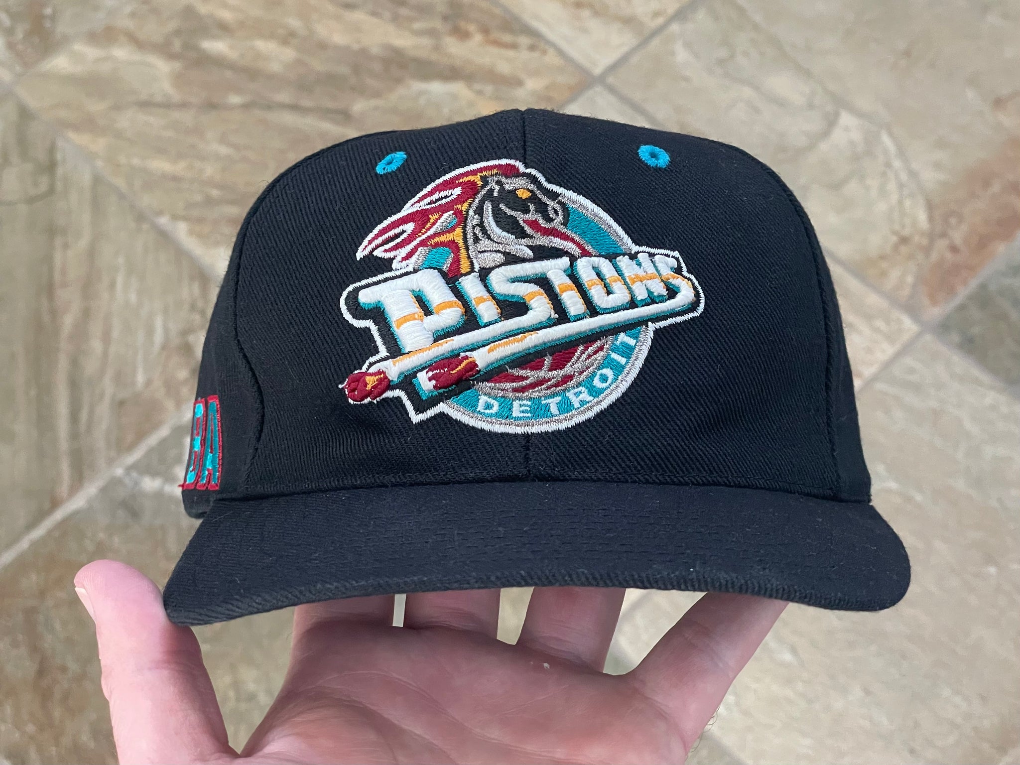 Vintage Detroit Pistons Drew Pearson Snapback Basketball Hat
