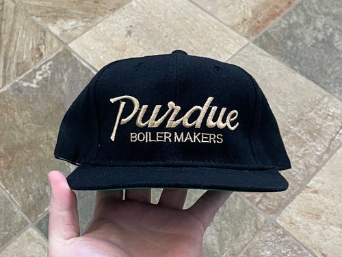 Vintage Purdue Boilermakers Sports Specialties Script Snapback College Hat
