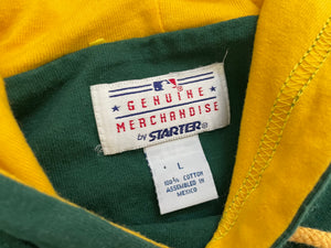 Vintage Oakland Athletics Starter Hooded Baseball TShirt, Size Large
