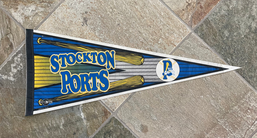 Vintage Stockton Ports Baseball Pennant