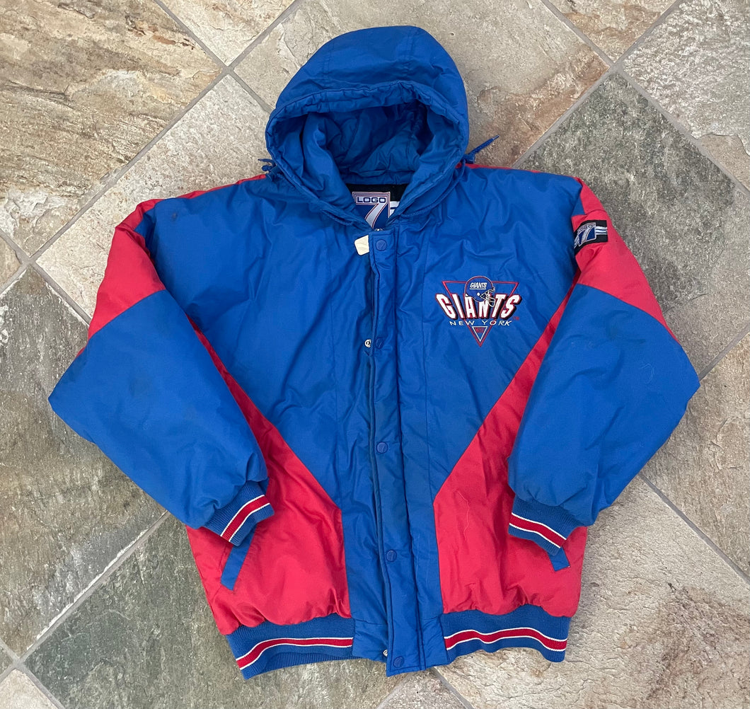 Vintage New York Giants Logo 7 Parka Football Jacket, Size Medium