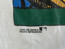 Load image into Gallery viewer, Vintage Oakland A’s SF Giants 1989 World Series Logo 7 Baseball TShirt, Size Medium