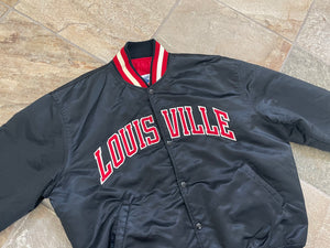 Jackets Masters 80's Louisville Cardinals Black Satin Jacket