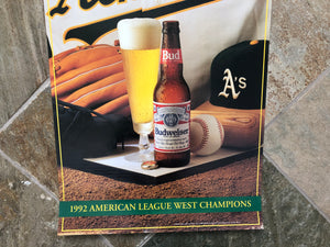 Vintage Oakland Athletics Budweiser Team MLB Baseball Poster