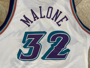 Vintage Utah Jazz Karl Malone Champion Basketball Jersey, Size 44, Large