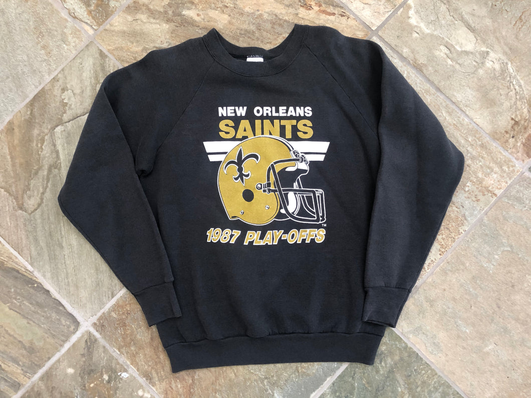 Vintage New Orleans Saints 1987 Playoffs Football Sweatshirt, Size Large