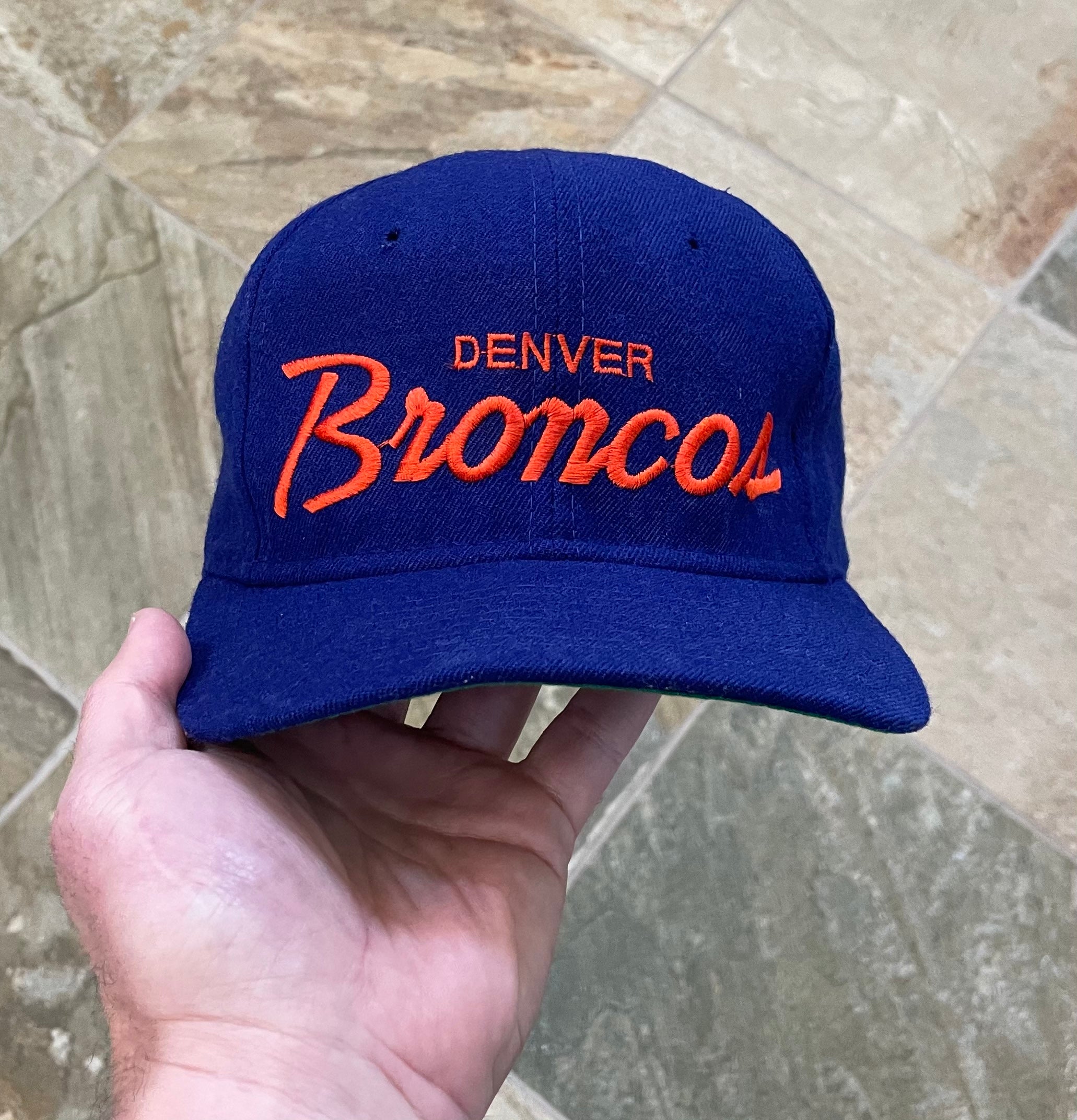 Vtg Denver Broncos Sports Specialties Cap Pro Line Logo Strap Back Football Hat Vintage Denver Broncos Sports Specialties Script Snapback  main image 2