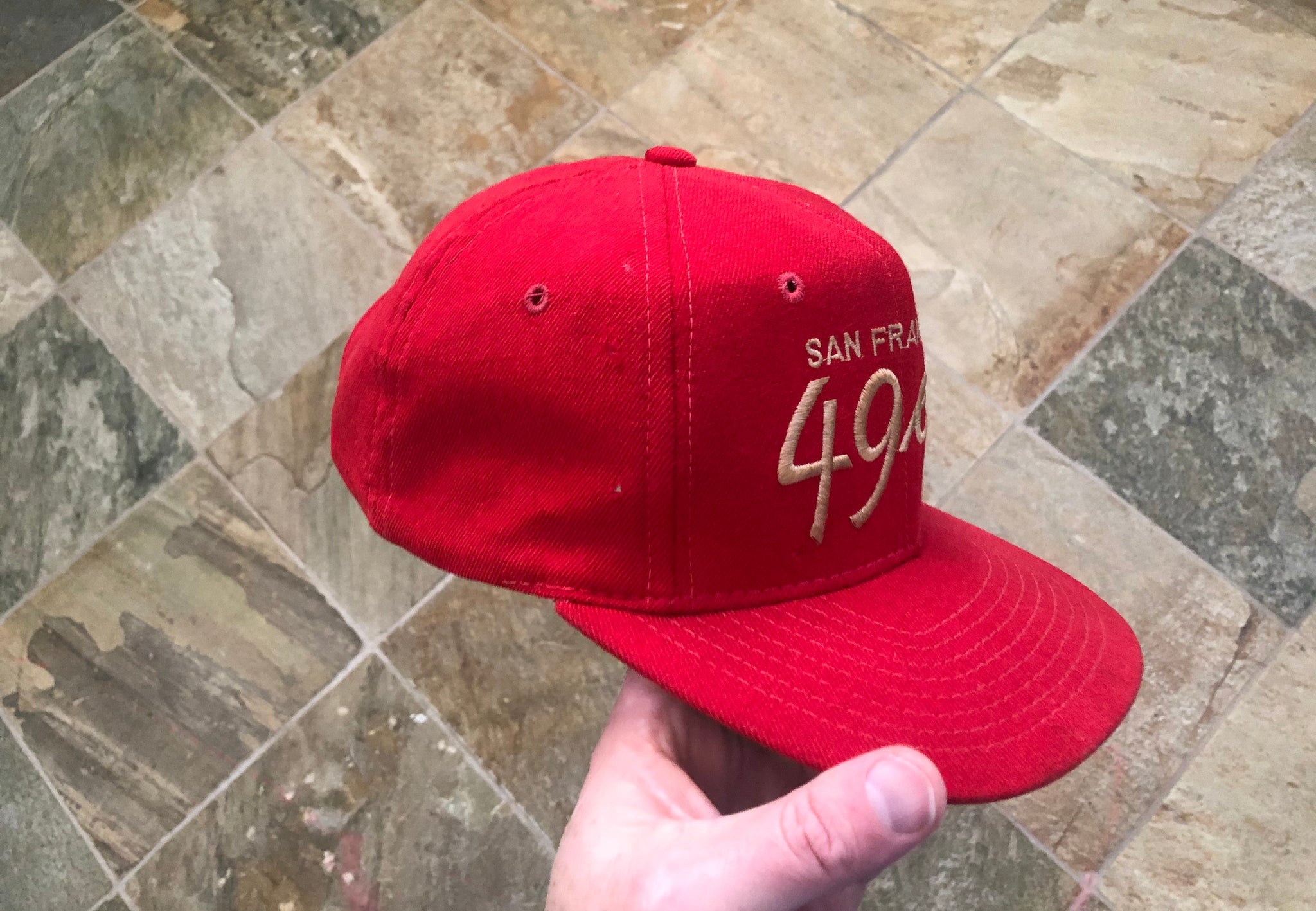 Cappello Per Tifosi O Stile Cappello Baseball Ricamato Niners - Logo San Francisco 49ers, Regolabile, Handmade Cappello Da Baseball Ricamato - Foto 2