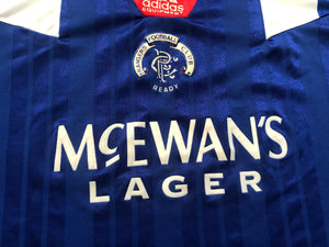 Vintage Glasgow Rangers Adidas Soccer Jersey, Size Large