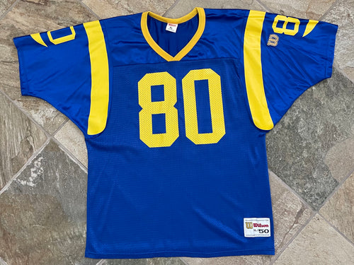 Vintage St. Louis Rams Isaac Bruce Wilson Football Jersey, Size 50, XL