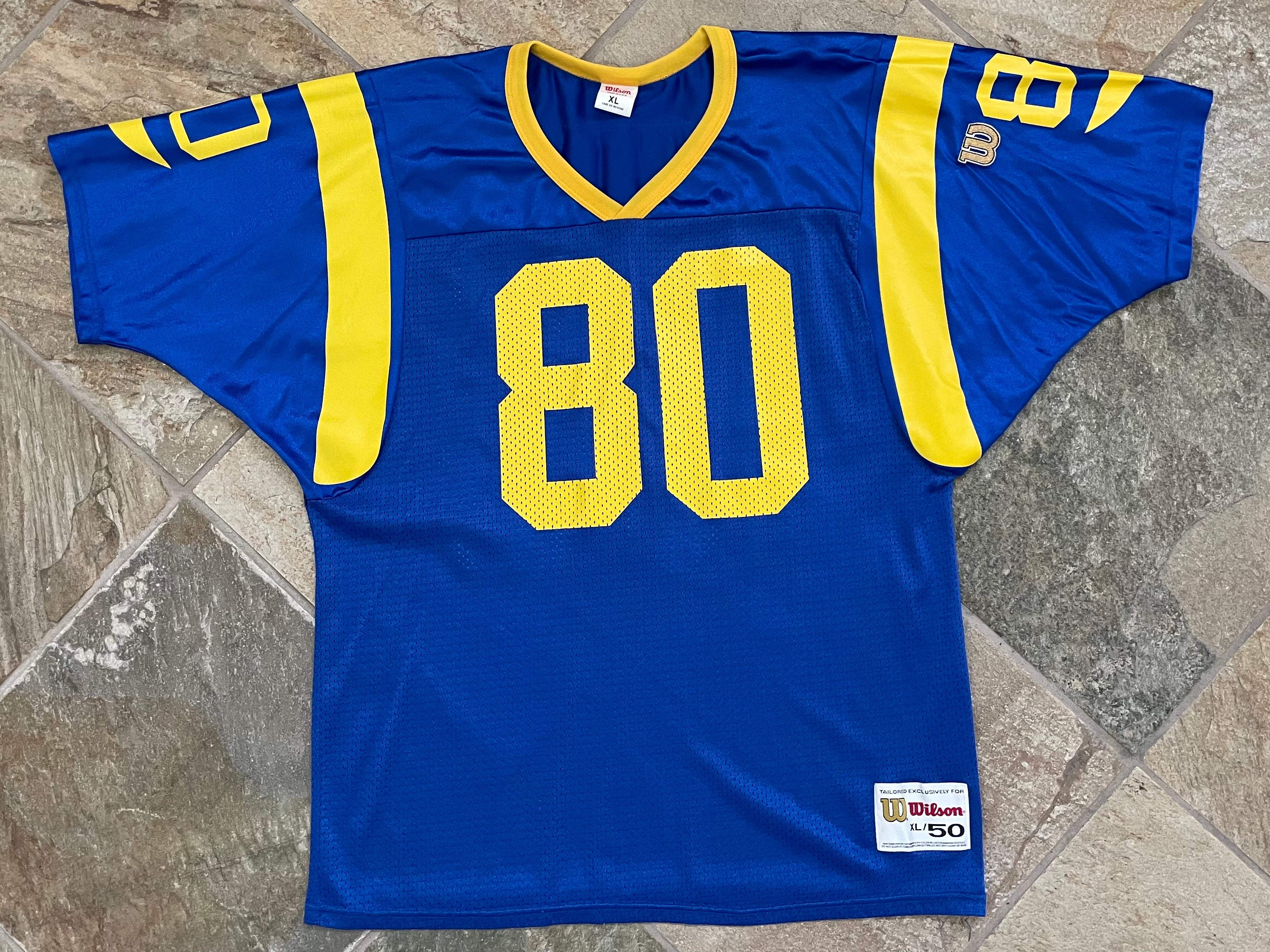 Vintage St. Louis Rams Isaac Bruce Wilson Football Jersey, Size 50, XL –  Stuck In The 90s Sports