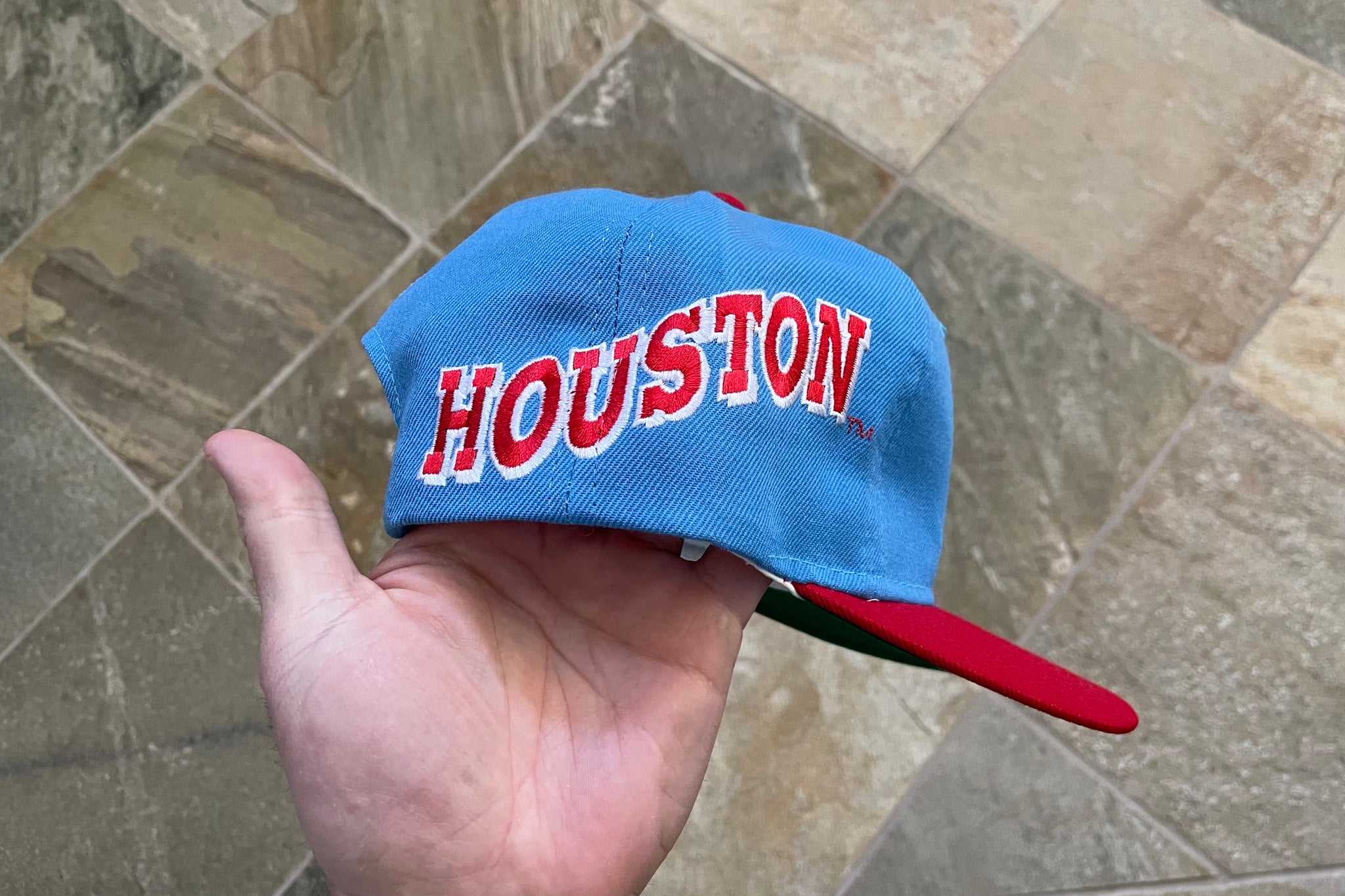 Houston Oilers snapback trucker cap hat vintage script Sports Specialties  NFL