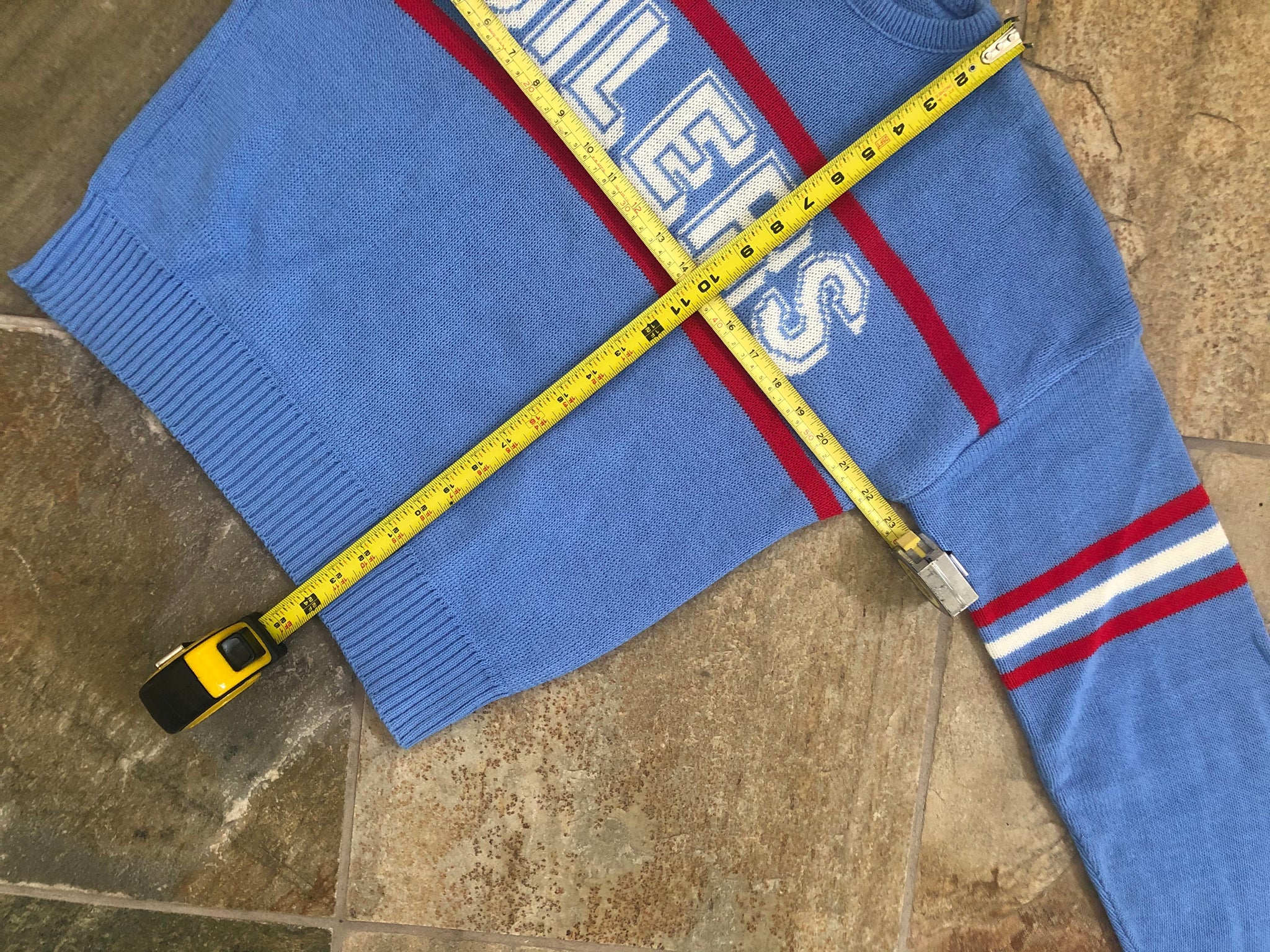 buy cheap online RARE VINTAGE Houston Oilers Cliff Engle Sweater NFL  Football 1980s XL NEW! 