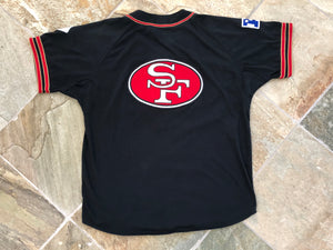 Vintage San Francisco 49ers Starter Script Black Football Jersey, Size XL