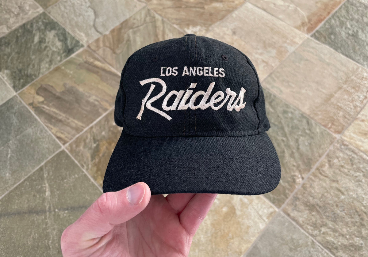 Vintage Los Angeles Raiders Youngan Script Snapback Football Hat ...