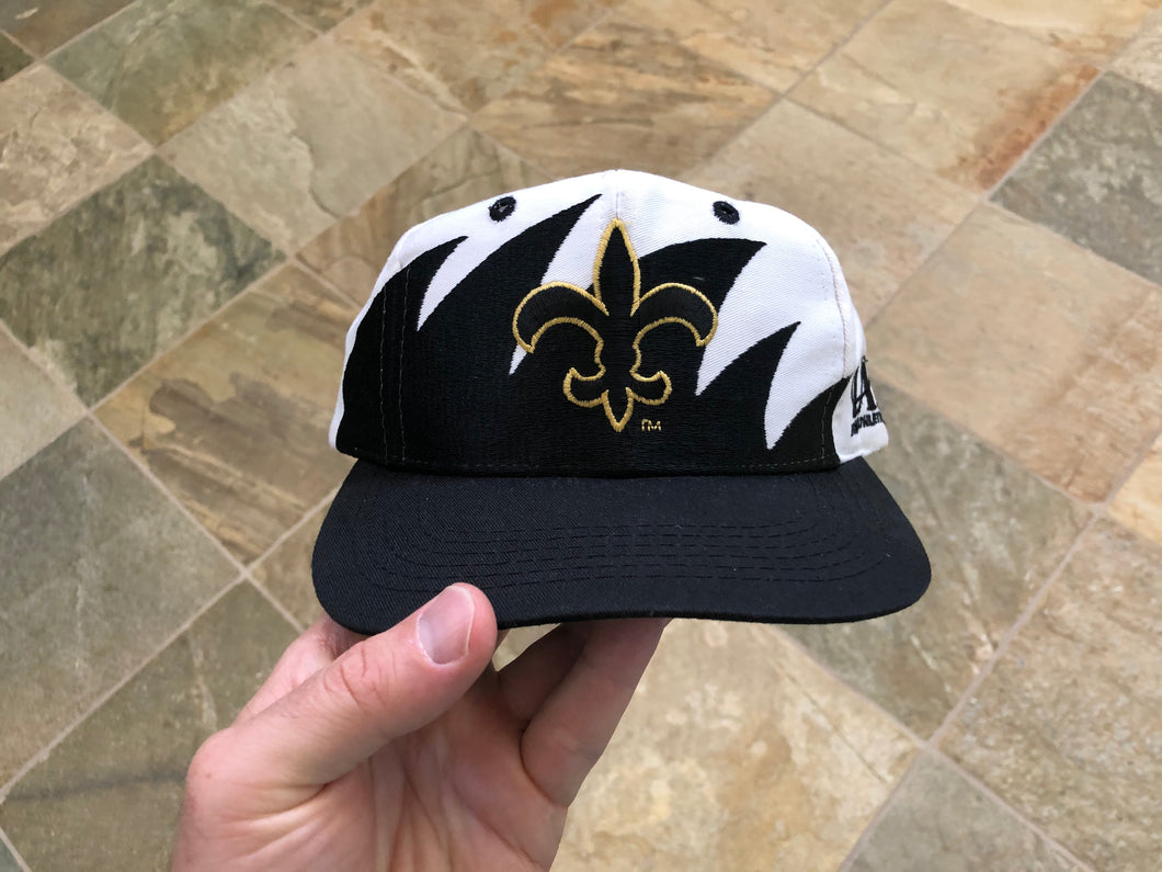 Vintage New Orleans Saints Logo Athletic Sharktooth Snapback Football Hat