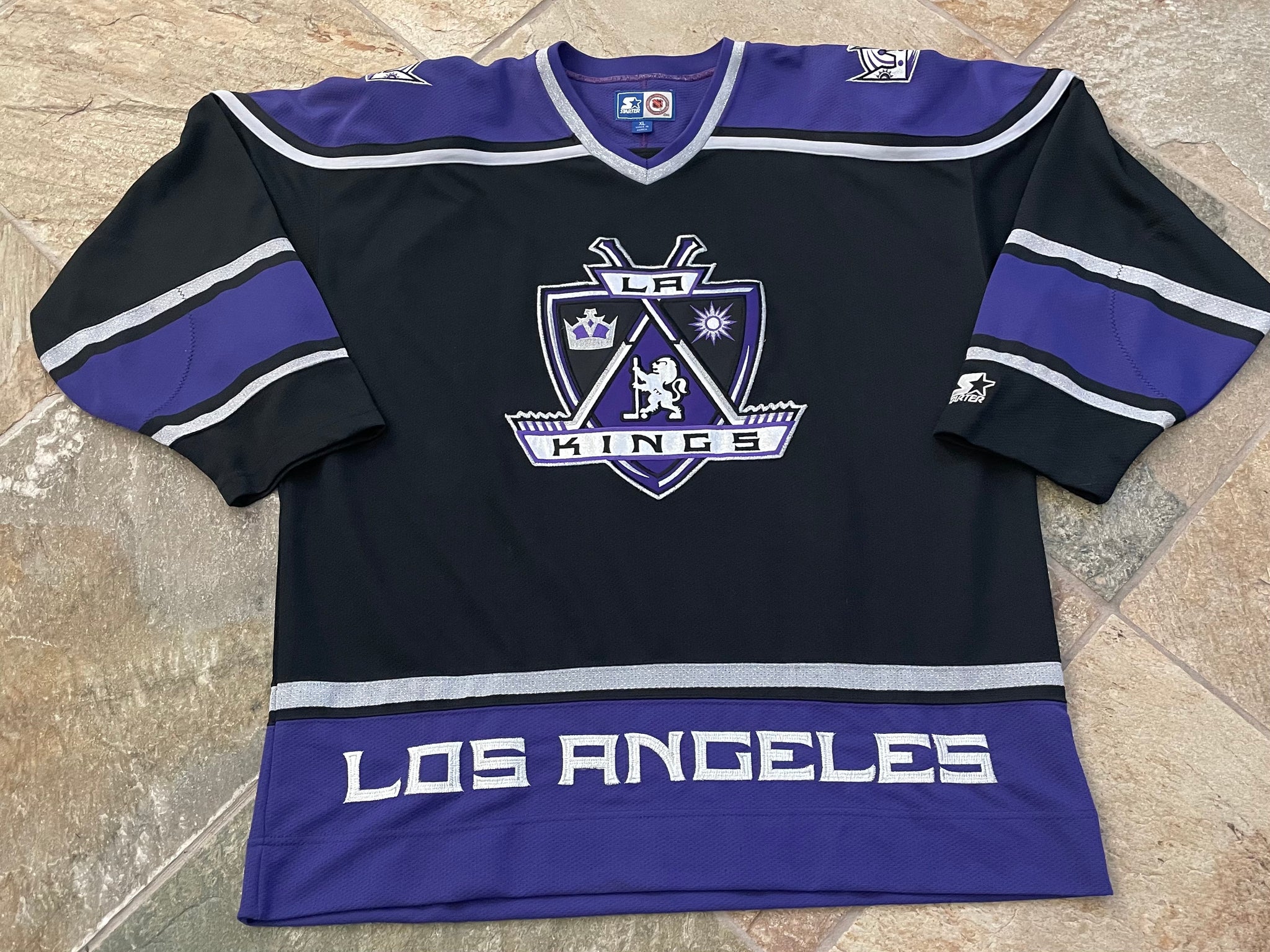 NHL Starter LA Kings Hockey Button up Baseball Jersey Vintage