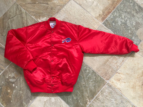 Vintage Buffalo Bills Red Satin Football Jacket, Size Medium