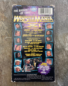 Vintage WWF WWE Wrestlemania XI VHS Tape, Stickers ###