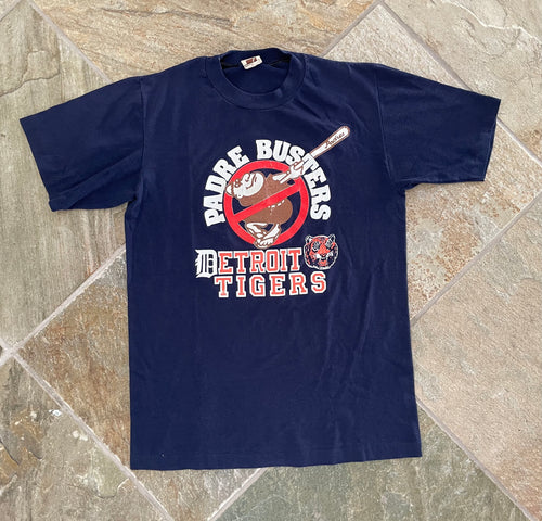 Vintage Detroit Tigers 1984 World Series Logo 7 Baseball Tshirt, Size Medium