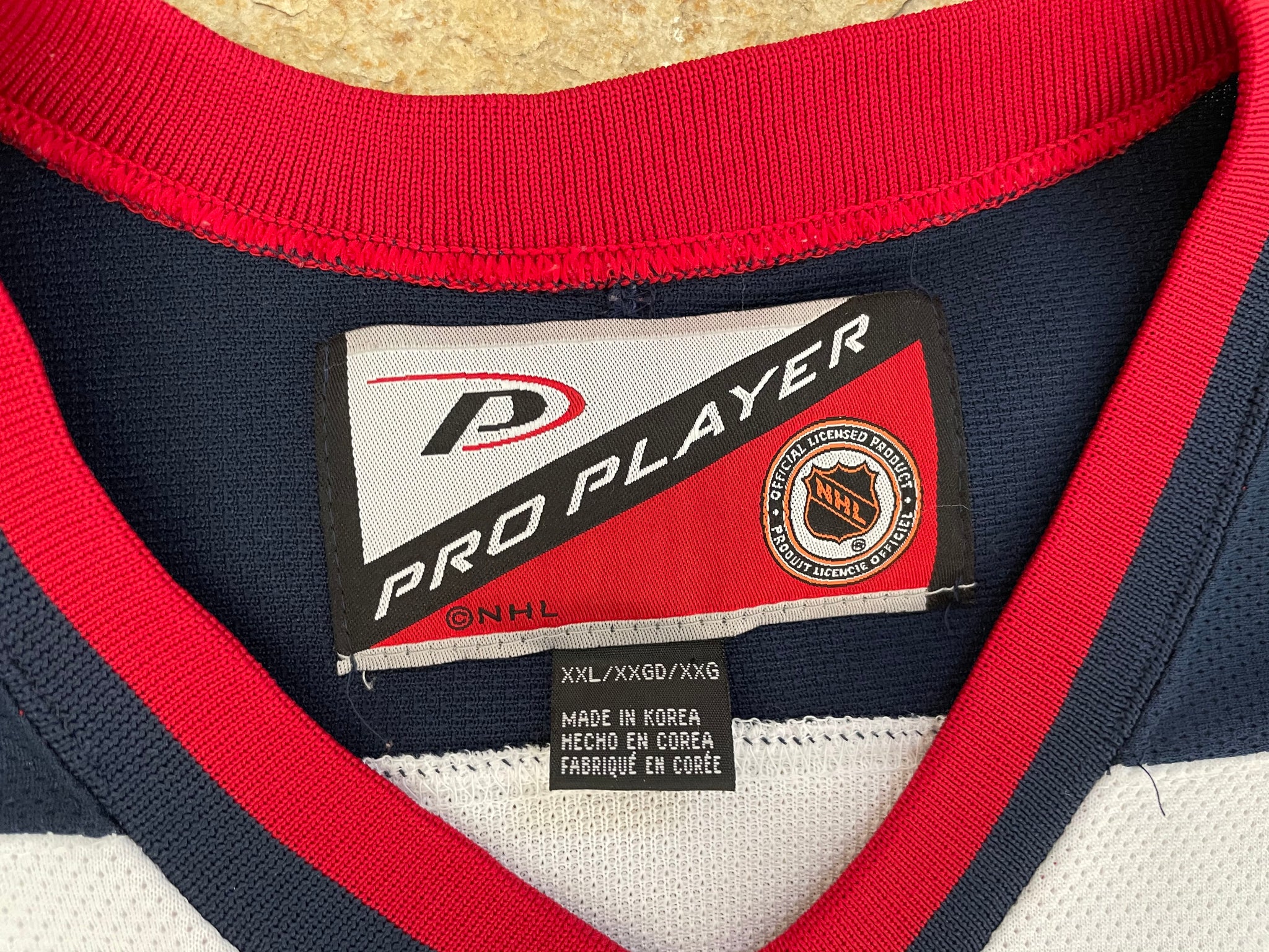 VINTAGE PRO PLAYER NHL COLUMBUS BLUE JACKETS HOCKEY JERSEY SIZE XL