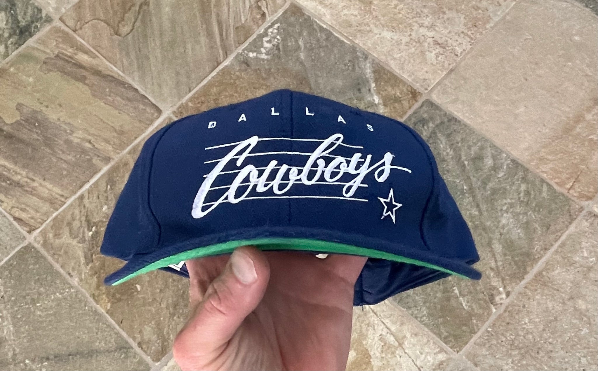 Vintage 90s Dallas Cowboys Drew Pearson Script Snapback Hat 