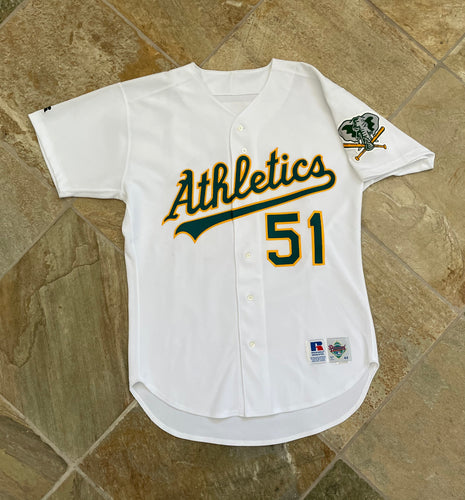 Vintage Oakland Athletics Dave Zancanaro Game Worn Baseball Jersey, Size 44, Large