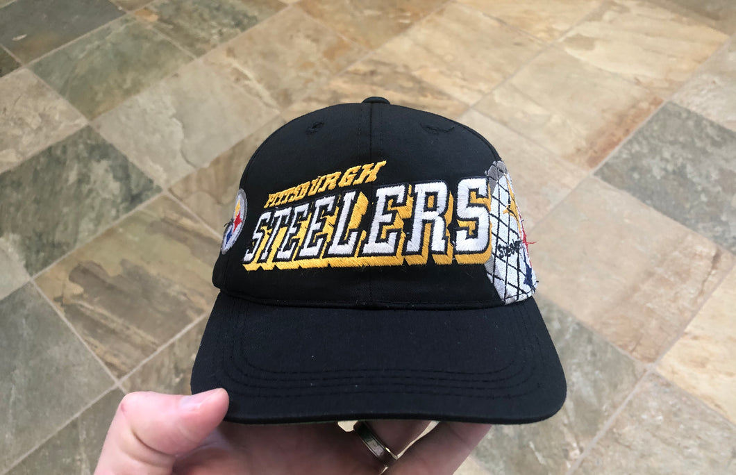Vintage Pittsburgh Steelers Sports Specialties Grid Snapback Football Hat