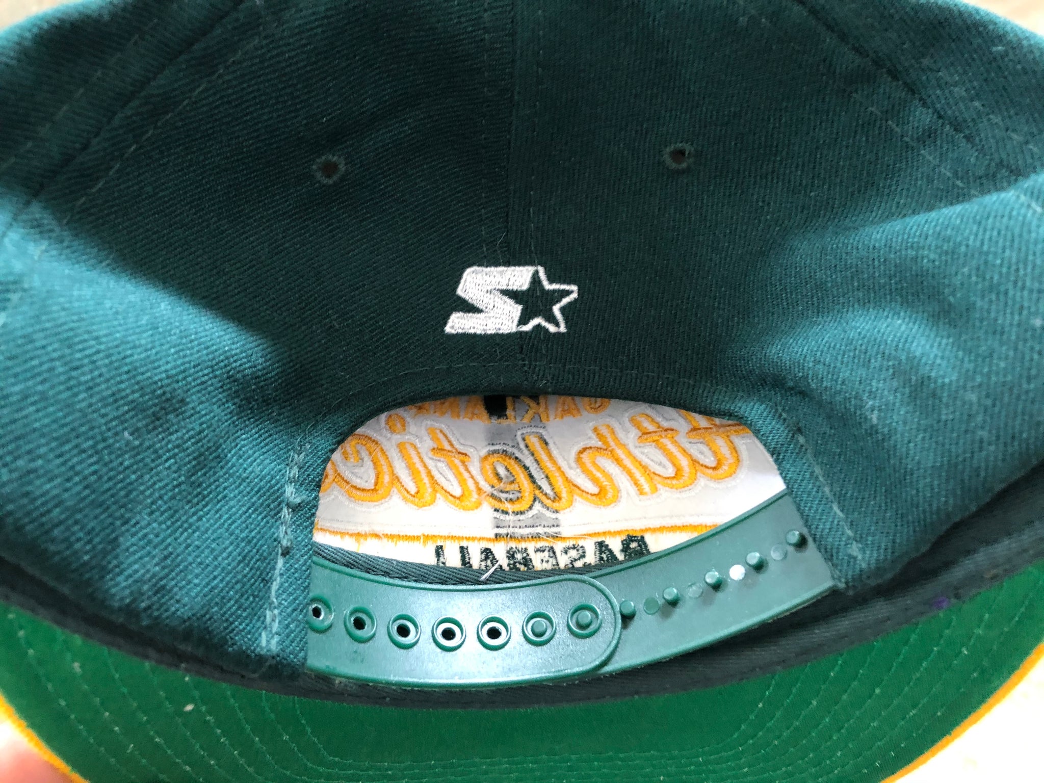 STARTER, Accessories, Starter Mlb Oakland Athletics Script Snapback Pin  Stripe Hat Vintage