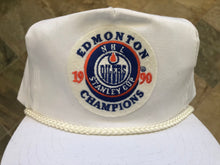 Load image into Gallery viewer, Vintage Edmonton Oilers 1990 Stanley Cup Snapback Hockey Hat