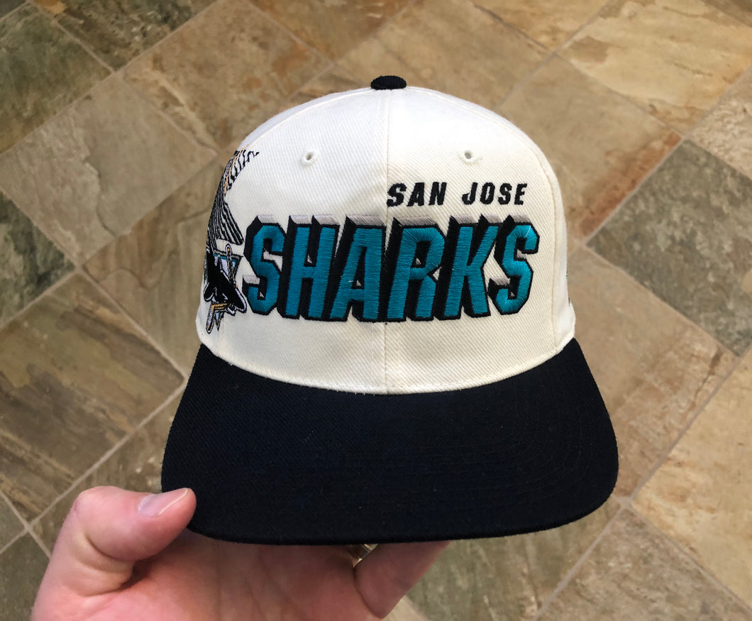 Vintage San Jose Sharks Sports Specialties Shadow Snapback Hockey Hat