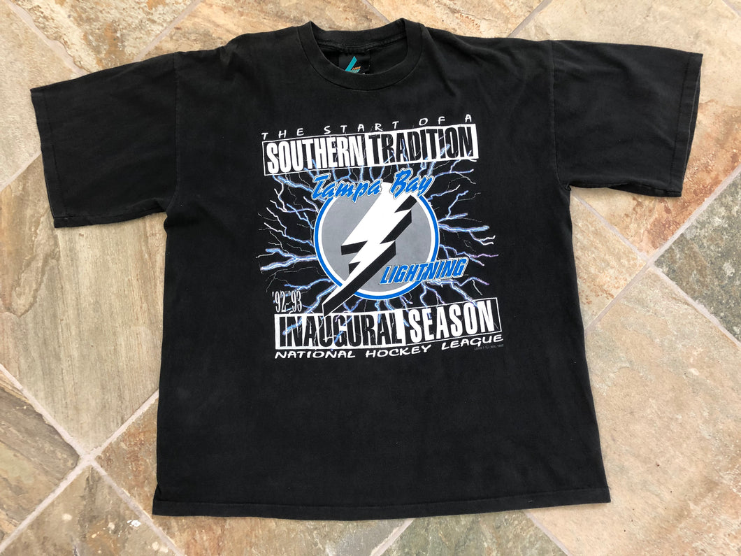 Vintage Tampa Bay Lightning Logo Athletic Hockey Tshirt, Size XL