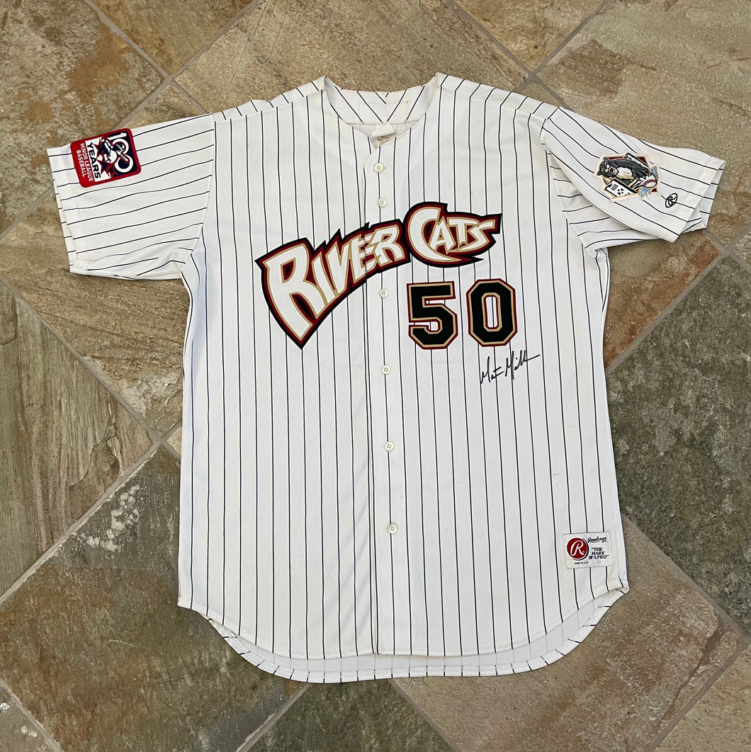 Vintage Sacramento River Cats Rawlings Matt Miller Game Worn Baseball Jersey, Size 50, XL