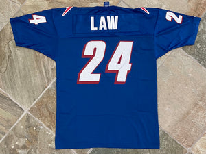 Vintage 90's New England Patriots #24 Ty Law Classic Football Jersey (Made in Usa) (Size L/XL)