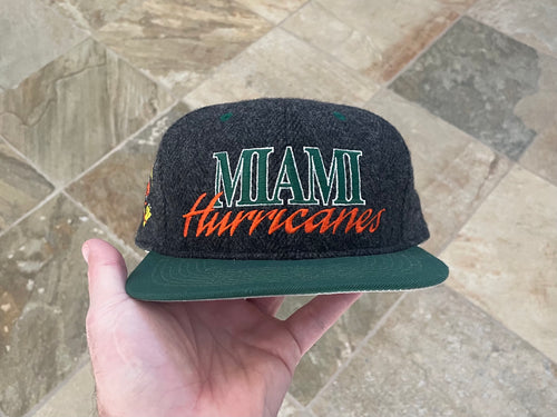Vintage Miami Hurricanes #1 Apparel Snapback College Hat