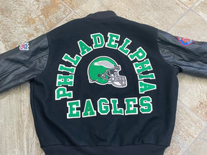 Vintage Philadelphia Eagles Chalk Line Leather Football Jacket, Size XL
