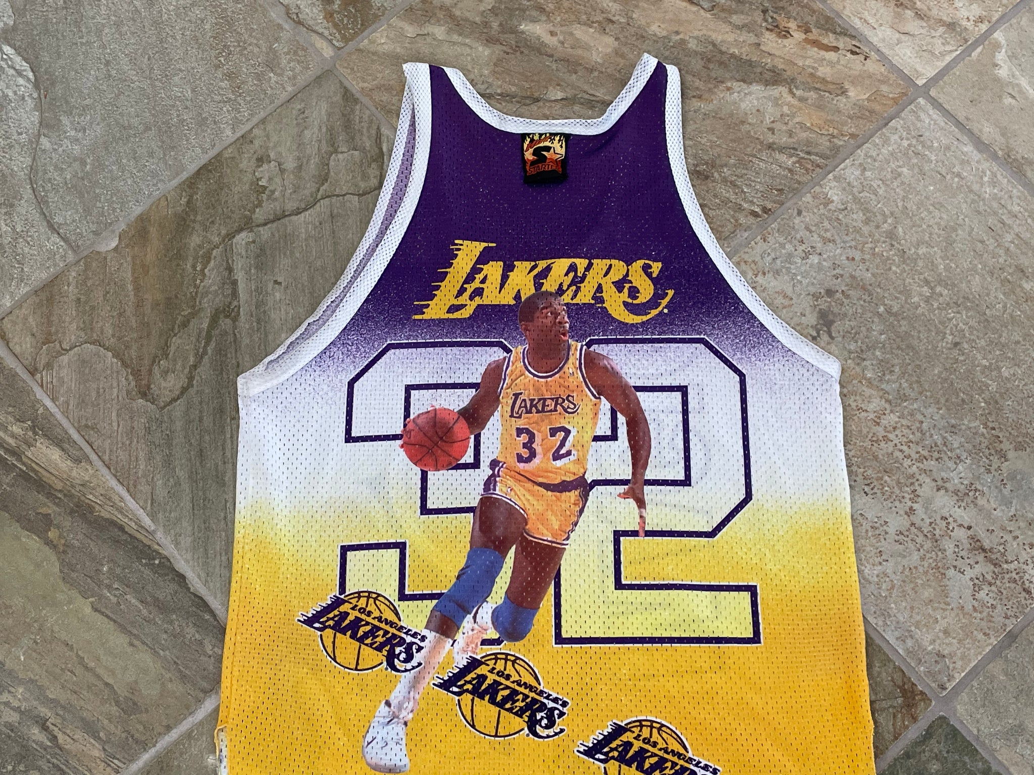VINTAGE LOS ANGELES LAKERS WARM UP JERSEY SIZE LARGE
